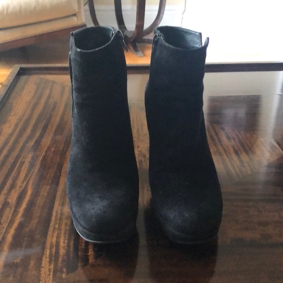 Stuart Weitzman black suede booties. - Picture 2 of 5
